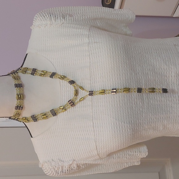 3 Strands Magnetic Hematite and Green Acrylic Plastic Beads Versatile Necklace - Picture 6 of 9